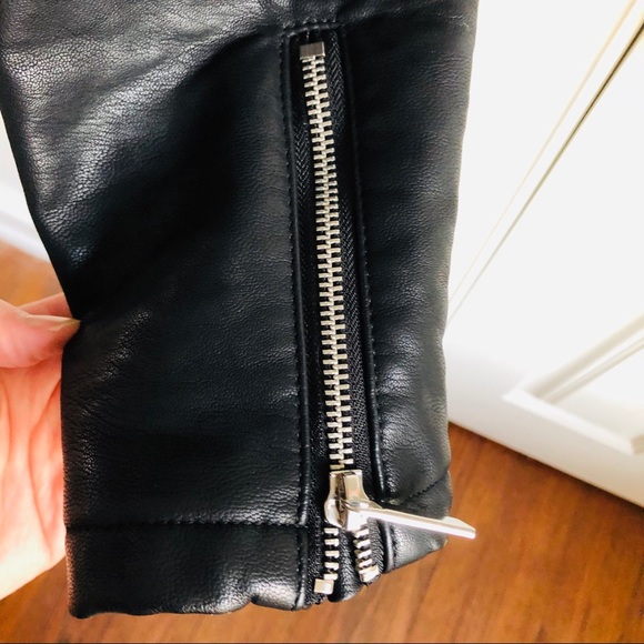 French Connection Moto Jacket Sz L Vegan Leather - Picture 5 of 7